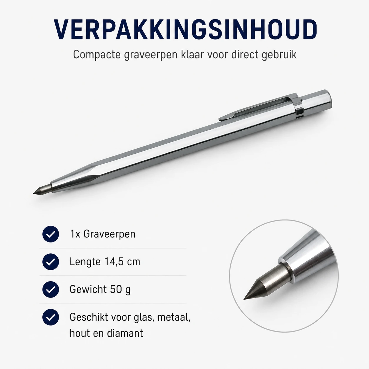 Verpakkingsinhoud graveerpen